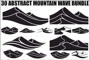 Abstract Mountain Wave SVG Bundle, an Illustration by Gaye Art