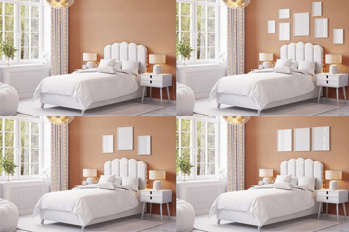 Kids Bedroom Wallpaper, Bedding v2, a Household Mockup by Mocart (Photo 7 of 10)