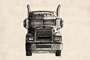 American Trucks Drawings Pack, an Illustration by Doggy Days (Thumbnail 5 of 7)