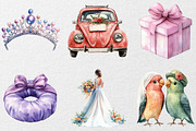 Cute Wedding Clipart, an Illustration by DreamCafeArt (Thumbnail 5 of 7)