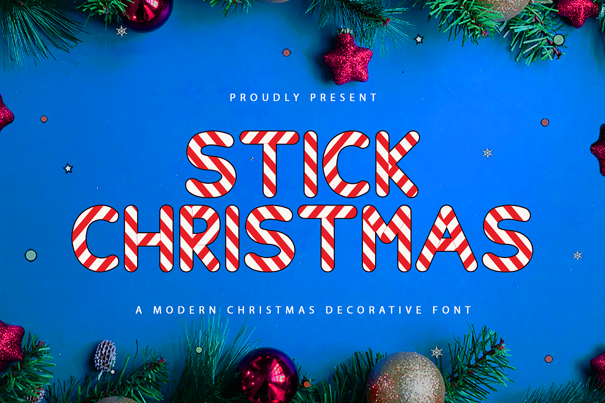 Stick Christmas–Christmas Decorative, a Handwritten Font by overlaytemplates (Photo 1 of 4)