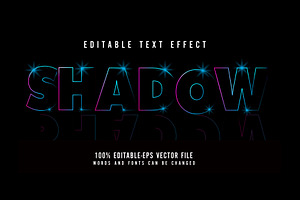 Shadow 3d Editable Text Vector Effec