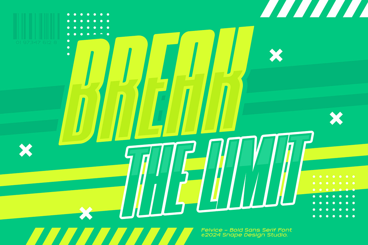 Felvice - The Bold Font, a Sans Serif Font by Snape Design Studio (Photo 11 of 12)