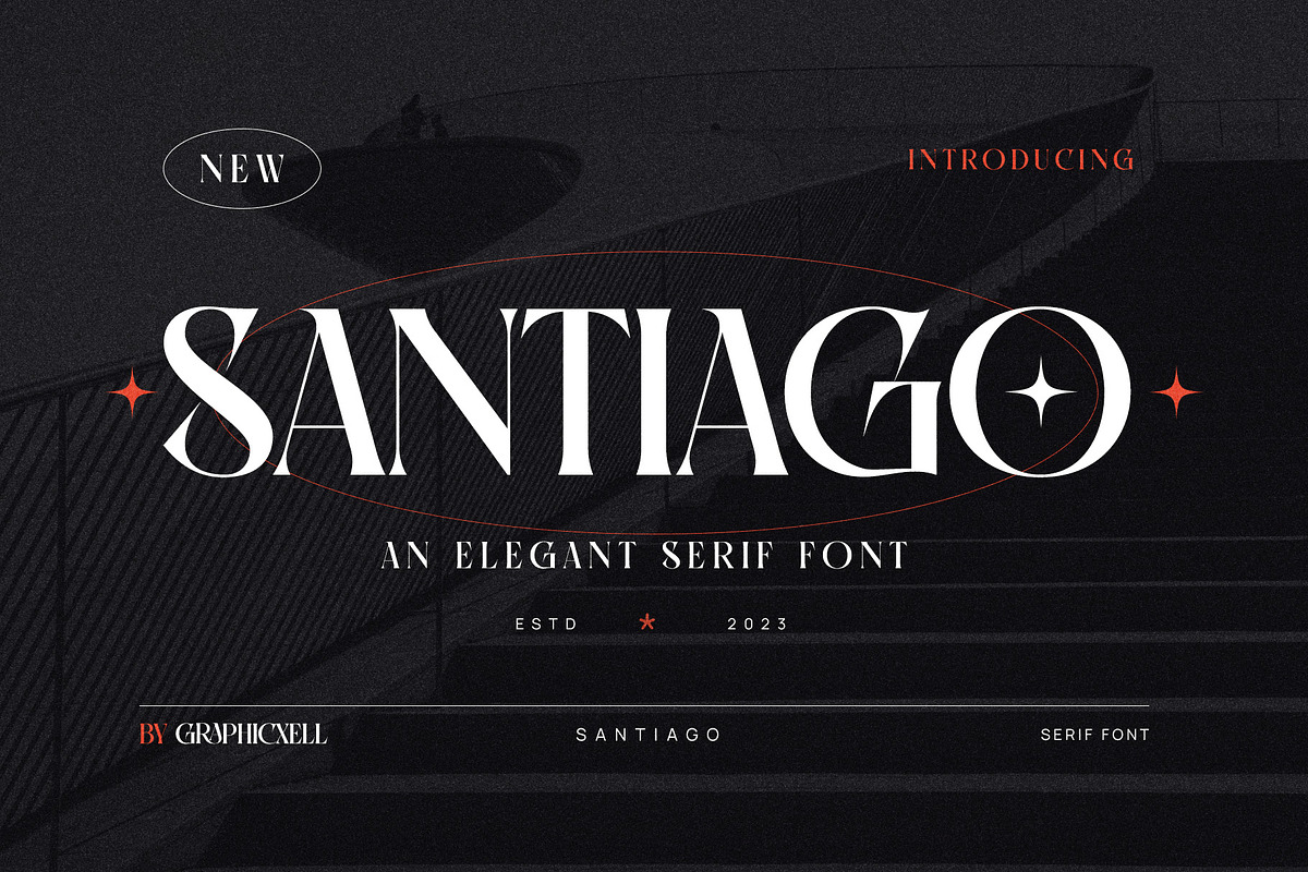 Santiago Vintage Serif Font, a Serif Font by Graphicxell (Photo 1 of 10)