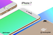 Iphone 7 Mockup White Gold Isometric, an iPhone Mockup by mockuptain (Thumbnail 6 of 6)