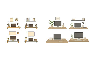 Home office setup ideas featuring, an Object Illustration by ZinetroN