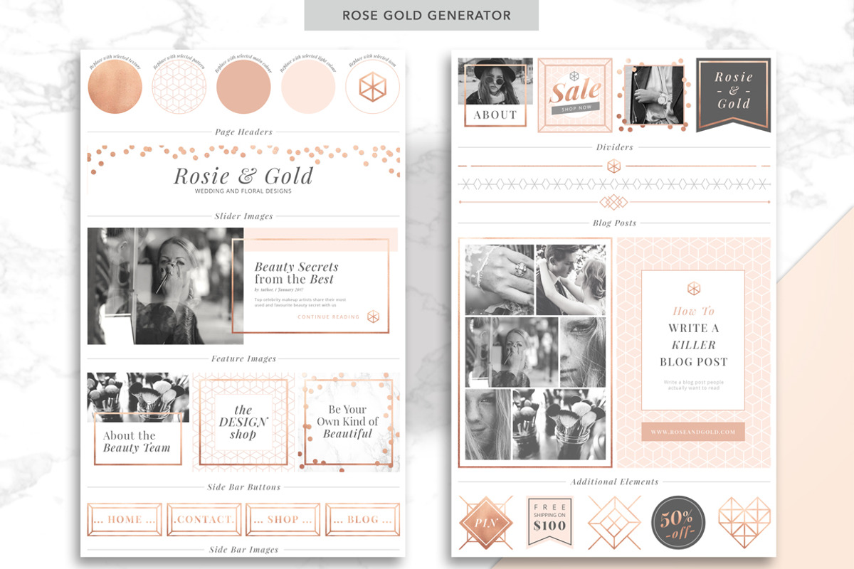 Blog Element Generator, a Templates & Theme by Marigold Studios