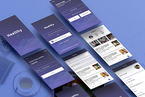 Healthy Fitness App UI Kit