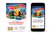 Hot Wheels Birthday Invitation, an Invitation Template by Earth5168 (Thumbnail 1 of 9)