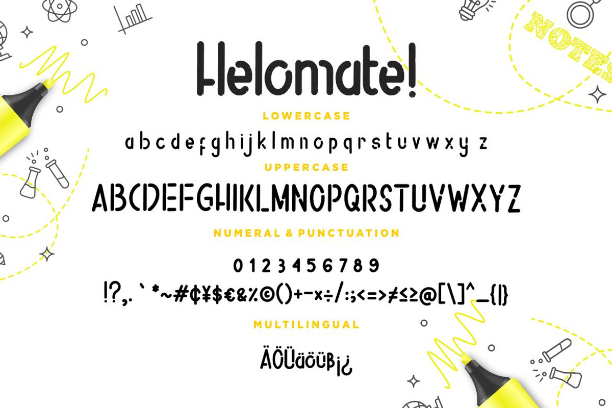 Helomate Stencil Advertisement Font preview 7