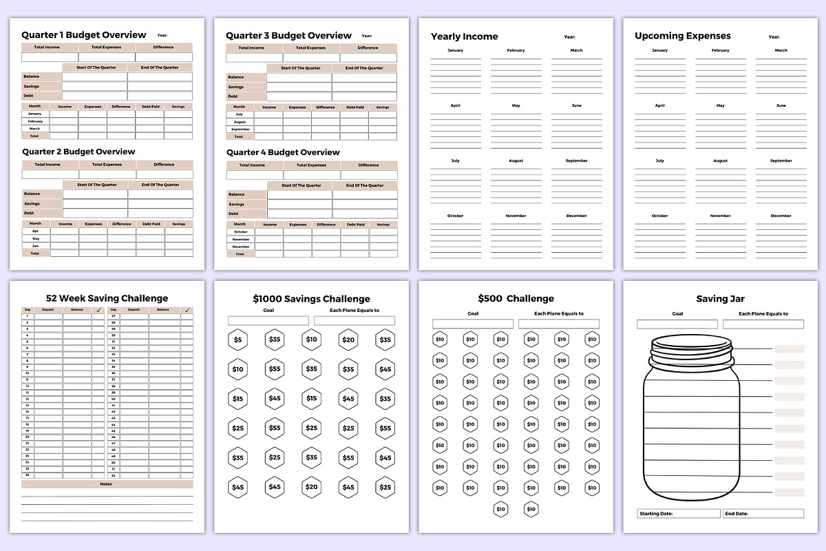 Ultimate Budget Planner Bundle, a Stationery Template by Mustafiz (Photo 8 of 9)