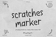 Scratches Marker | Handwtritten Font, a Handwritten Font by Idea Studio (Thumbnail 1 of 5)