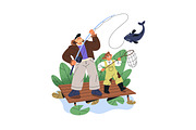 Father spending time with kids set, a Person Illustration by PaperTrident (Thumbnail 7 of 9)
