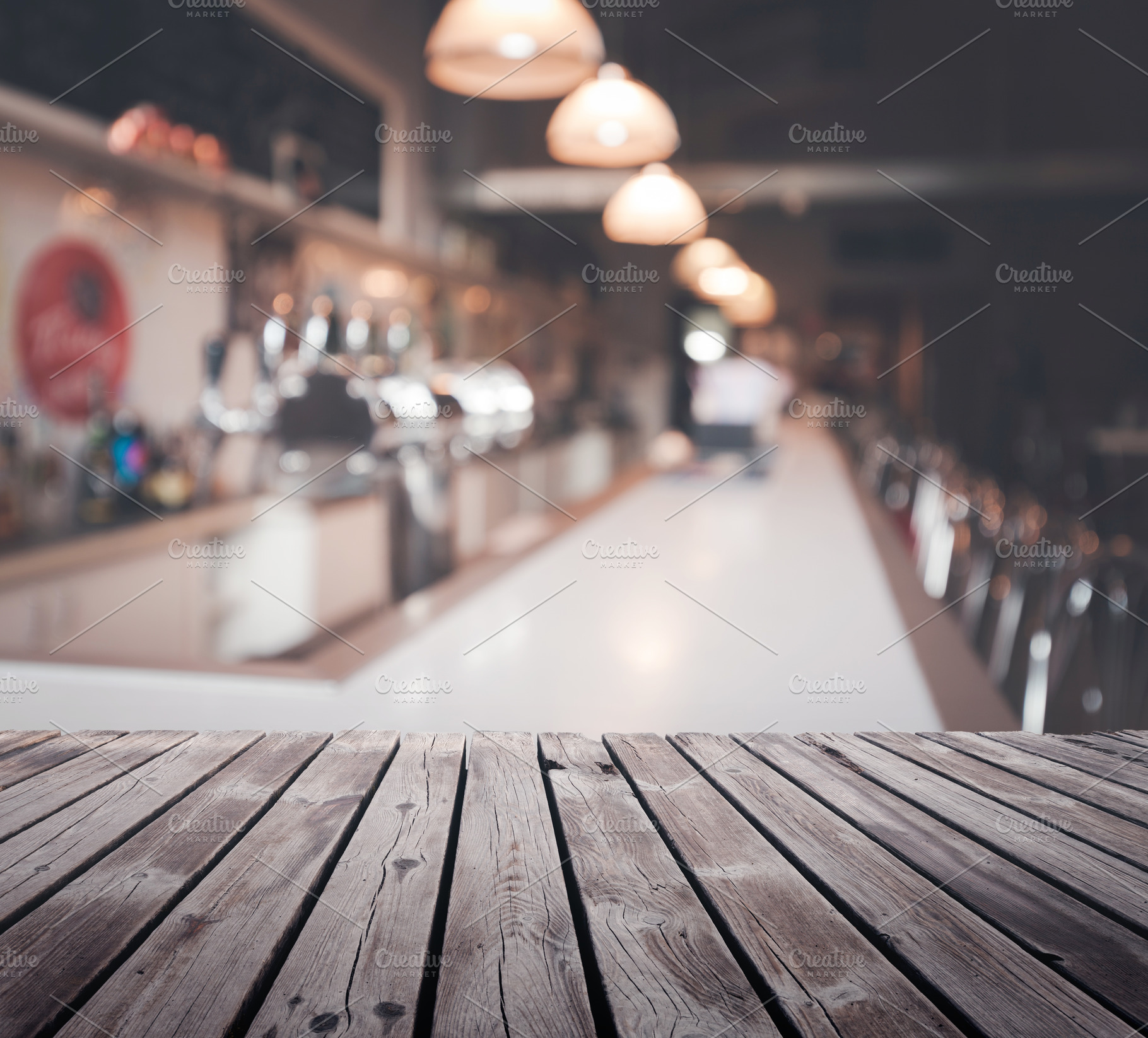 Cafe interior stock photo containing table and background, an Architecture Photo by khoroshkov