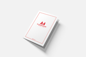 A4 A5 Bi-Fold Brochure Mock-Up