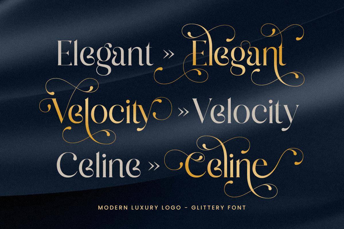 Glittery - Lavish Luxury Font, a Serif Font by Sensatype (Photo 8 of 12)