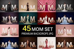 Mom Set Digital Maternity Backdrops