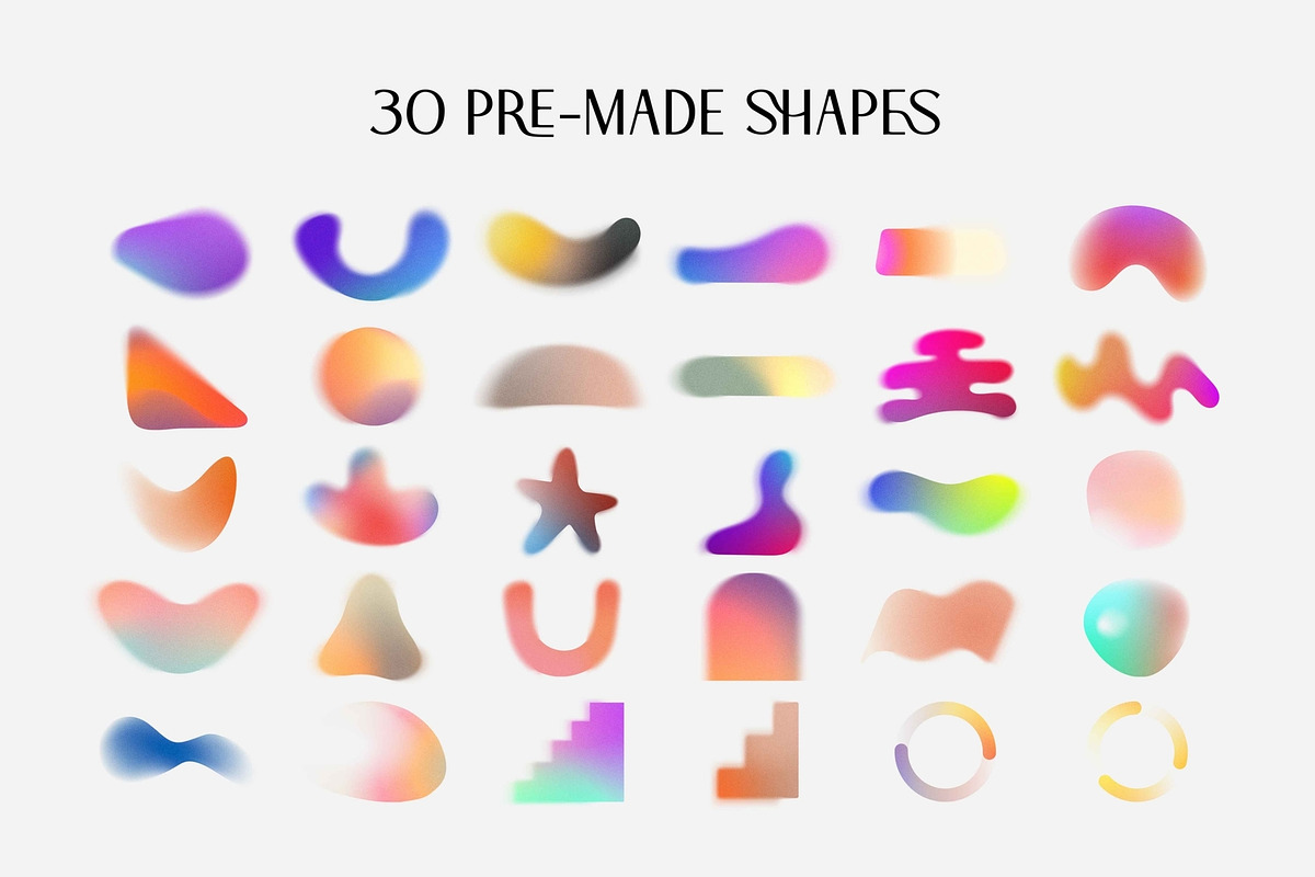 Grainy Gradient Shapes & Backgrounds, a Graphic by Unusual Vectors (Photo 5 of 7)