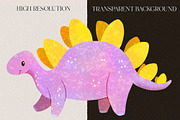 Cute and bright Dinosaurs Clipart, an Animal Illustration by LukaJreym (Thumbnail 5 of 11)