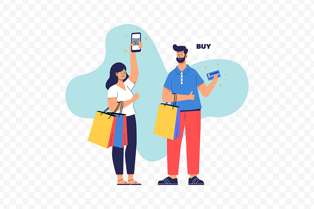 Cashless Payment Shopping, a Finance Illustration by Partikusi Design (Photo 3 of 3)