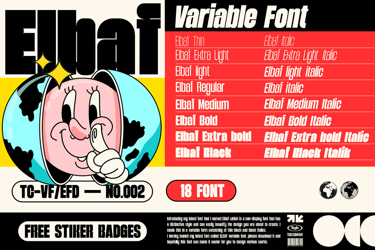 Elbaf Variable Font, a Sans Serif Font by Tegh co. (Photo 2 of 10)