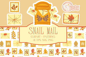 Snail Mail clipart patterns
