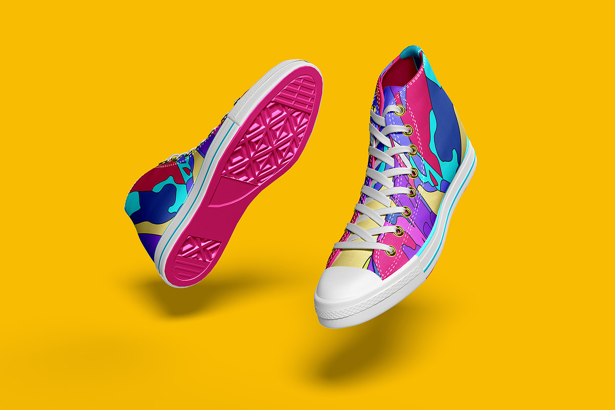 Sneakers Shoes Mockup - 9 views, a Packaging Mockup by Illusiongraphic (Photo 8 of 28)