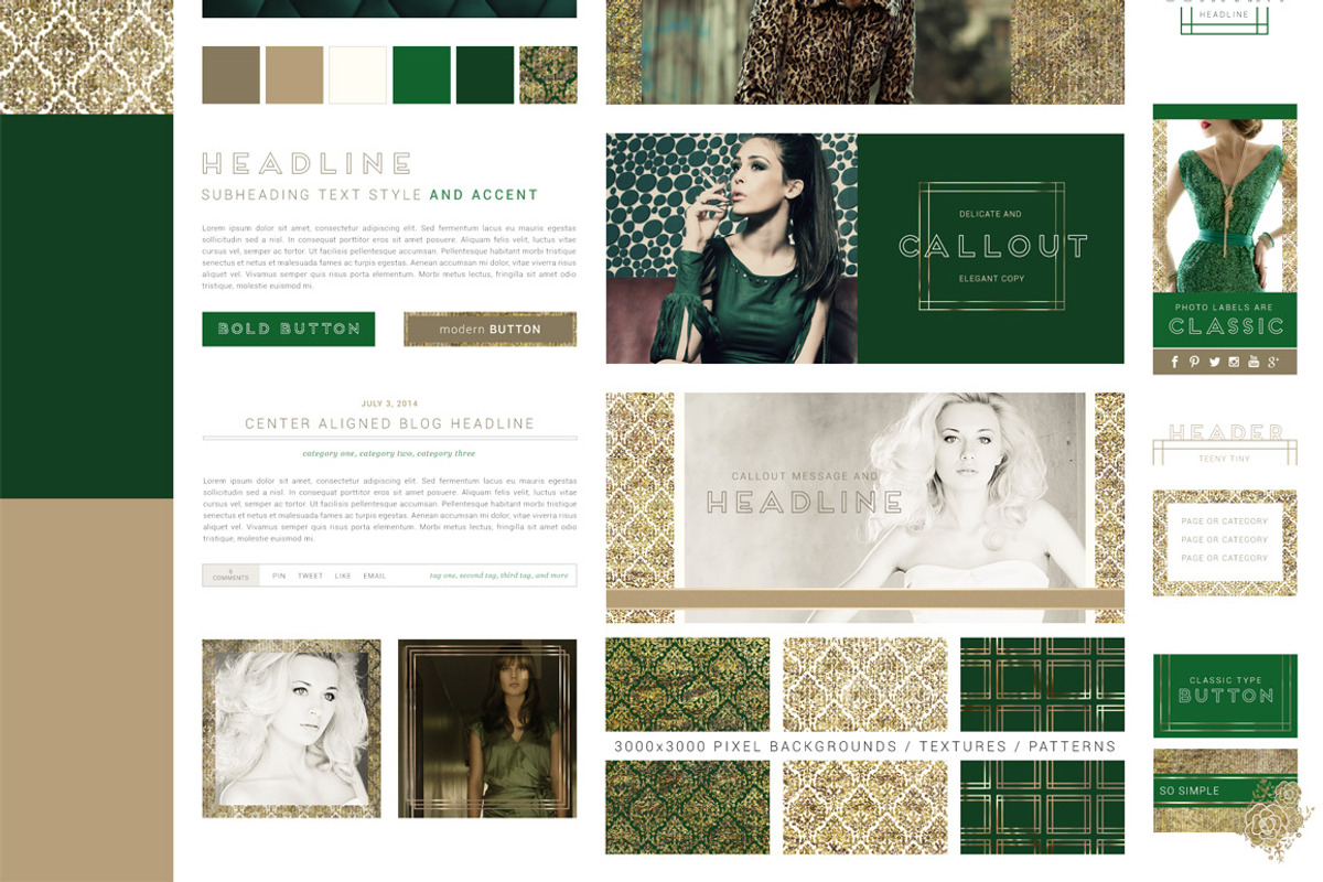 StyleBox Blog Graphics/Website Kit 3, a Templates & Theme by Creators Couture (Photo 3 of 4)