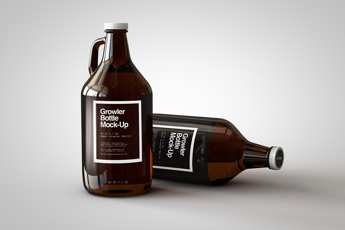 Growler Beer Bottle Mock-Up, a Household Mockup by TSOBG (Photo 31 of 33)