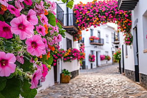 Romantic Alley in Spanish Village, an Architecture Photo by Virgo Studio