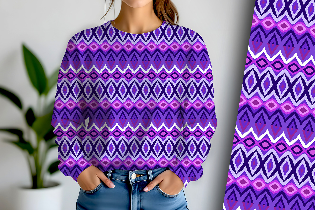 Purple Lace Geometric Seamless, a Pattern Graphic by Sharon Schwalbe (Photo 2 of 7)