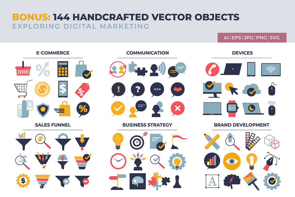 Digital Marketing Concepts, a Work Illustration by VectorMine (Photo 4 of 13)