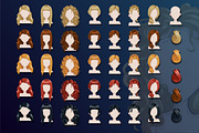 Female trendy hairstyle avatars set, an Icon by Chuchilko shop (Thumbnail 1 of 2)