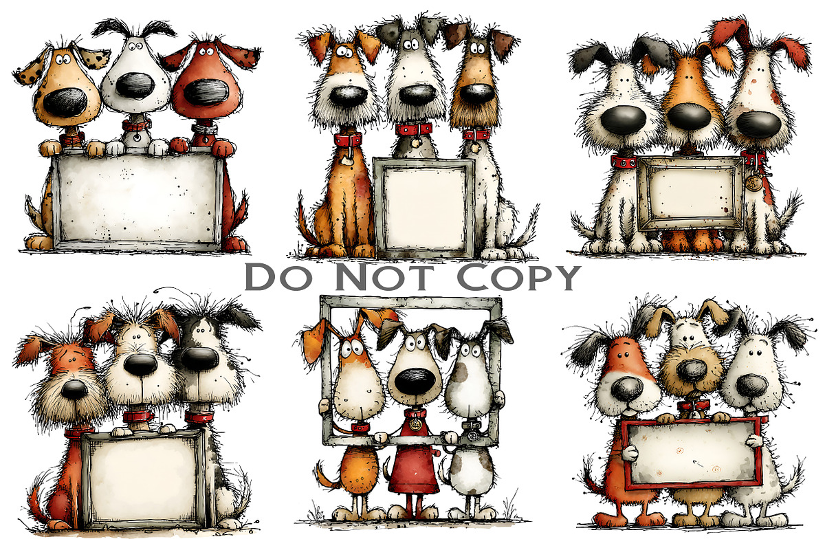 Christmas Whimsical Dogs Clipart, an Illustration by Craft Nest (Photo 4 of 8)