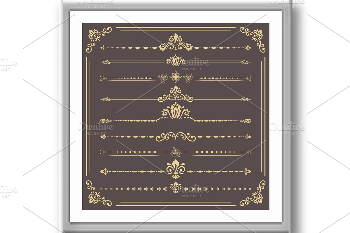 Vintage Big Set of Horizonyal Vector, a Decorative Illustration by FineArtStudio (Photo 3 of 3)