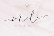 Amelie - Chic & Elegant Script Font, a Script Font by SilverStag Type Foundry (Thumbnail 1 of 23)