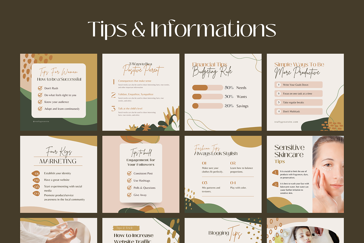 100 Instagram Templates in CANVA, a Social Media Template by Designspace (Photo 7 of 10)