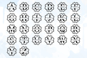Monogram Keychain SVG, Split Letter