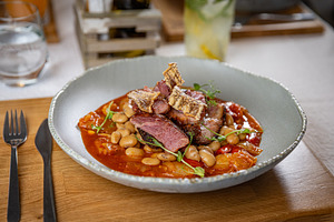 Roasted pork knuckle of ham, a Food & Drink Photo by Grafvision photography