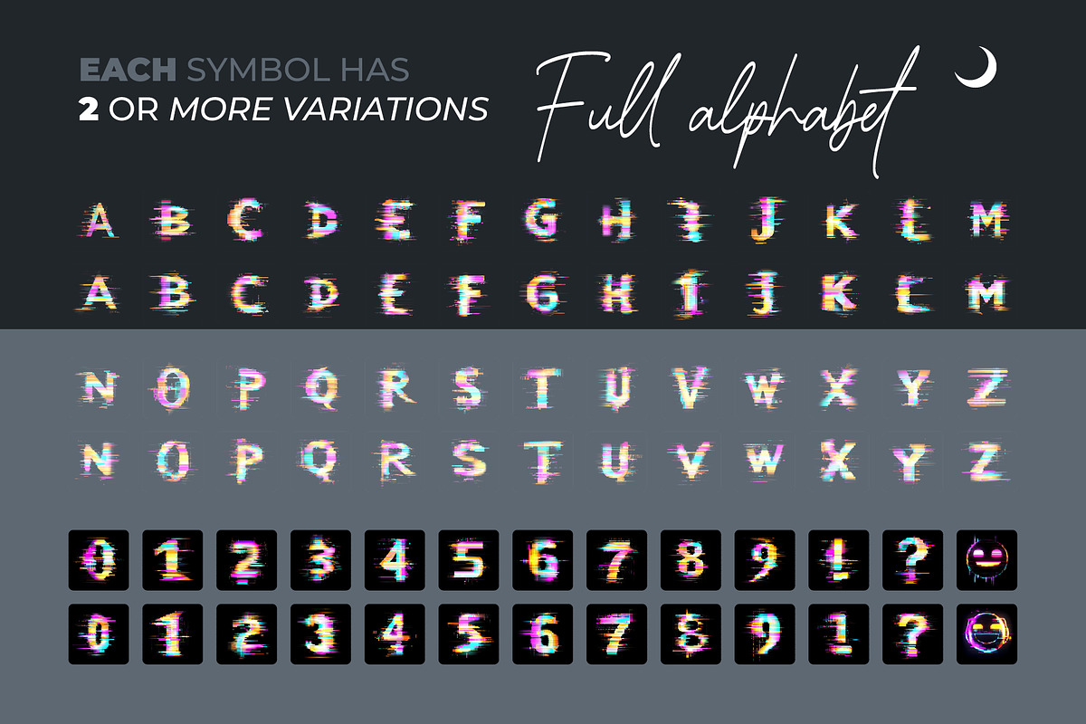 Digital Glitch Pixel Letters Overlay, a Symbol Font by PhotoSpirit (Photo 3 of 8)