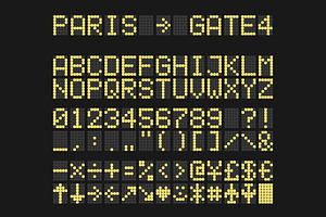 Terminal Airport Font With Icons, an Object Graphic by Black White Mouse Design