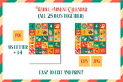Christmas Advent Calendar Printable, a Seasonal Illustration by AnnaViolet_store (Thumbnail 2 of 3)