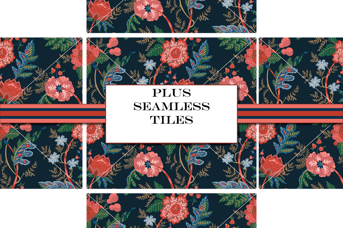 Boho Pattern Bundle - Indian Chintz, a Pattern Graphic by RachelStudio (Photo 8 of 10)