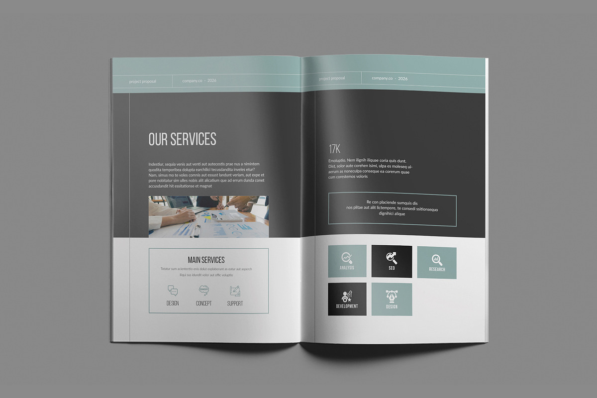 Project Proposal Brochure Template, a Brochure Template by White Graphic (Photo 6 of 16)