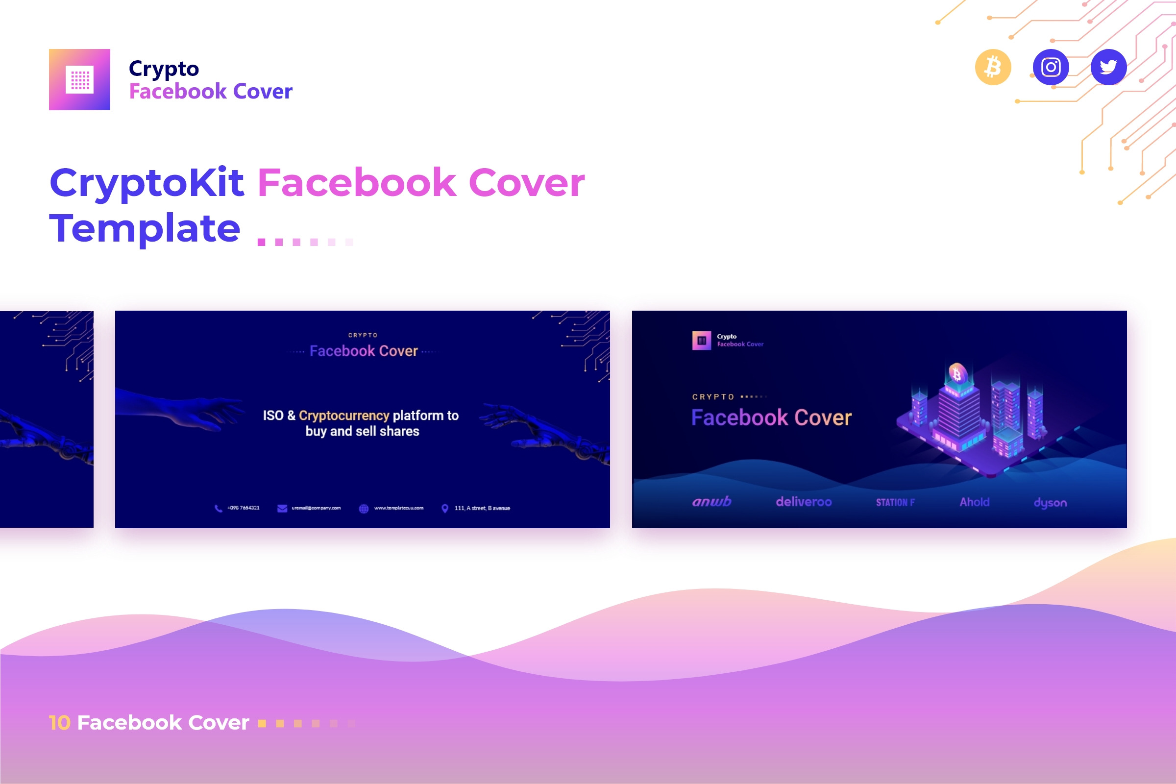 Crypto Facebook Cover, a Social Media Template by TemplateZuu
