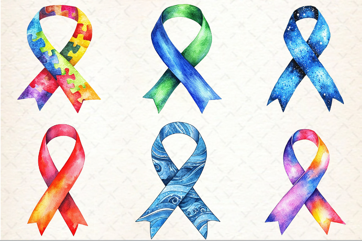 Awareness Ribbons Clipart Sublimatio, a Seasonal Illustration by Rose Art (Photo 3 of 4)