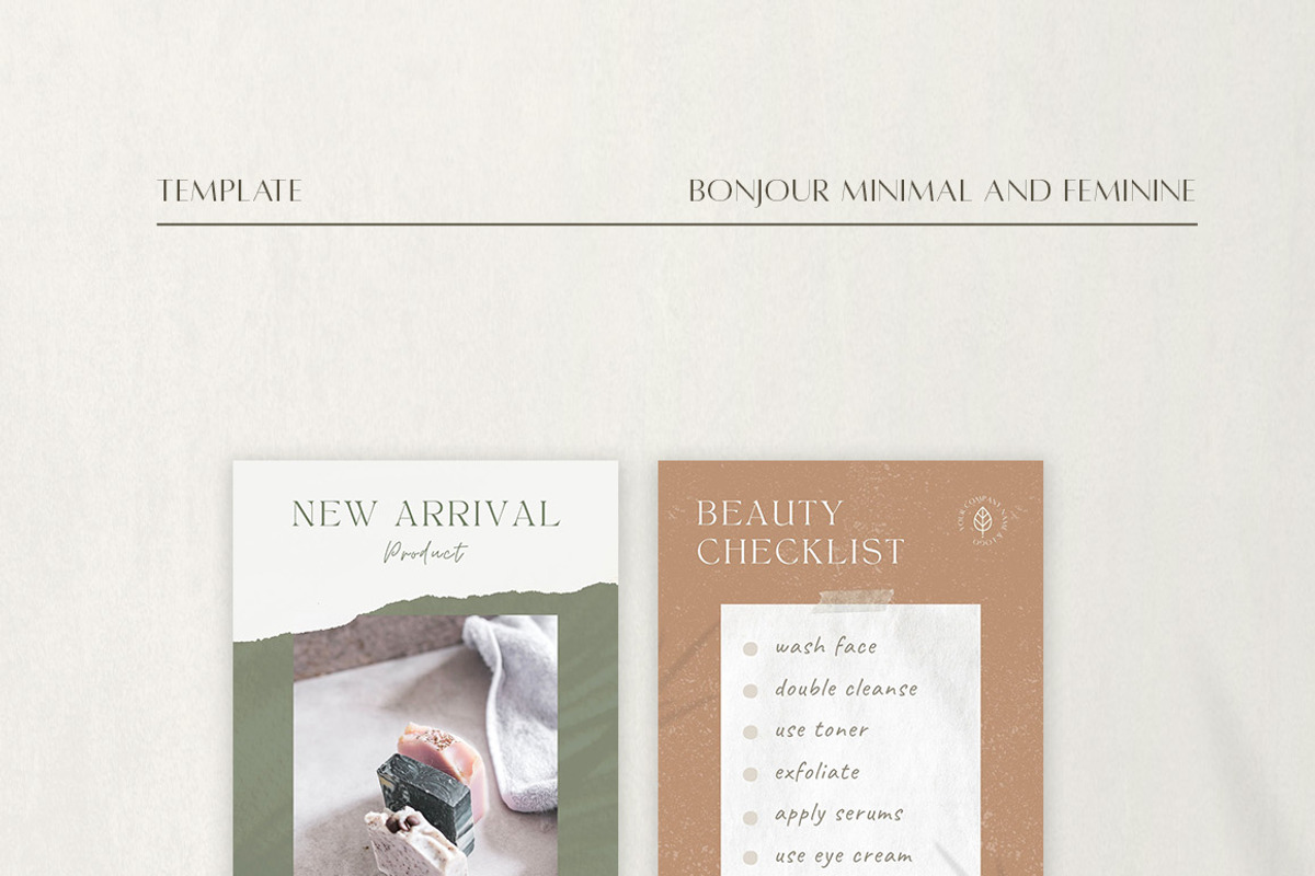 Bonjour Canva instagram post-story, a Social Media Template by Chanut is industries (Photo 4 of 7)