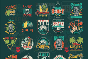 Vintage Surfing Emblems