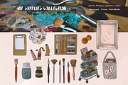 Artist collection. Art supplies, an Illustration by Scarlet Heath Art (Thumbnail 3 of 15)