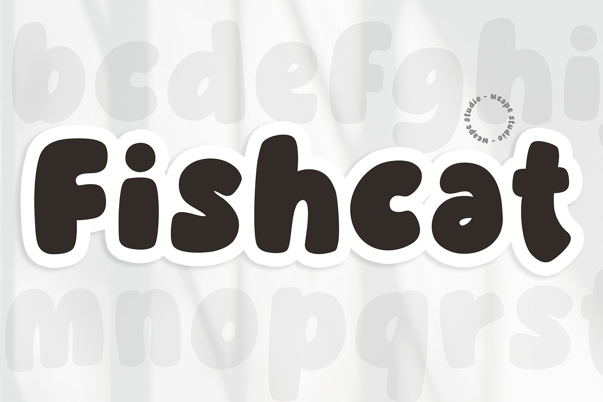 Fishcat - Bouncy Font, a Handwritten Font by Weape Studio (Photo 1 of 8)
